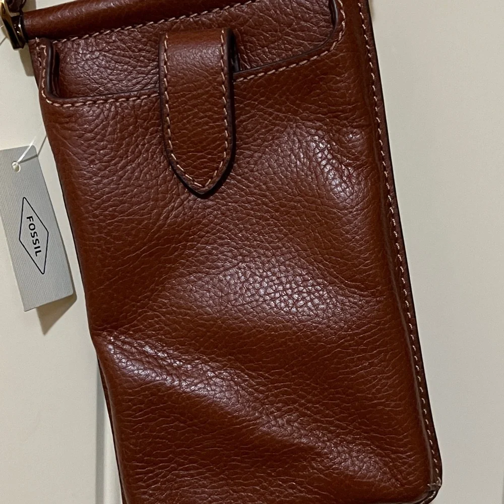 Fossil Rich Brown Leather Phone Holster